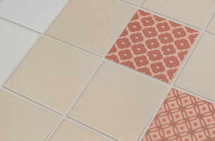 Декор VT\B607\1336 Агуста  1 розовый матовый 9,8см*9,8см*7мм (1уп/30шт/), шт