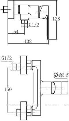 Смеситель для душа Aquanet Passion AF300-30B Смеситель для душа Aquanet Passion AF300-30B