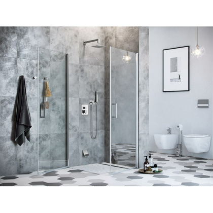 Душевое ограждение EXCELLENT Mazo 90х90 квадрат две двери (хром)