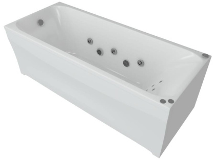 Ванна Альфа 170 гидромасс.ПН с фр.экр. (слив слева)