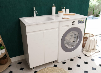 Комплект мебели Barcelona Luxe 1200х482 левосторонний напольный 2-х дверный (ШхГхВ) 548х476х860 Комплект мебели Barcelona Luxe 1200х482 левосторонний напольный 2-х дверный (ШхГхВ) 548х476х860