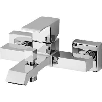 PORTA-VM-01 Смеситель для ванны и душа однорычажный, в комплекте с ручным душем, шлангом и держателем, исполнение хром