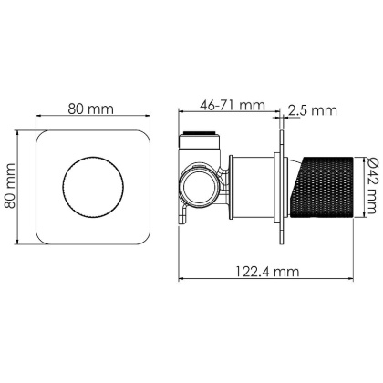 A8851.338.330 Встраиваемый комплект для душа с верхней душевой насадкой