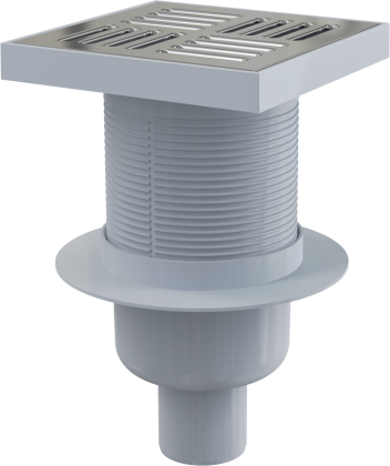 Сливной трап 150×150/50 мм прямой сток, решетка из нержавеющей стали, гидрозатвор мокрый Сливной трап 150×150/50 мм прямой сток, решетка из нержавеющей стали, гидрозатвор мокрый