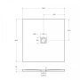 TRAY-MR-UNO-A-90-35-W-CR Поддон из искусственного мрамора,белый Размер,мм:900x900x35  TRAY-MR-UNO-A-90-35-W-CR Поддон из искусственного мрамора,белый Размер,мм:900x900x35