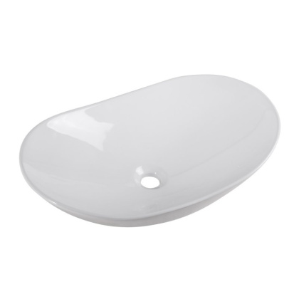 Раковина накладная керамическая, бежевая матовая, BB1404-H316, 605x370x150