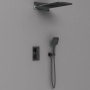 Душевой комплект VSFW-103TMB термостатический встраиваемый, двухрежимный, черный