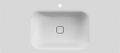 TITAN-1000-LVB-SOSPESO Консольная раковина из литьевого мрамора Цвет Белый 