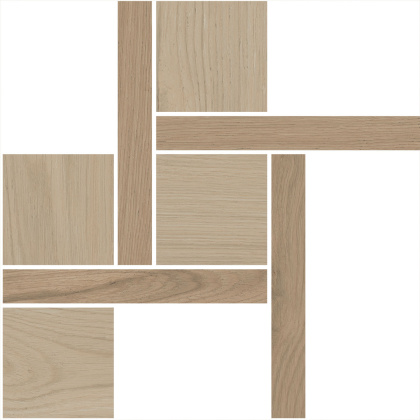 Декор Альберони 1 мозаичный бежевый матовый обрезной 27,5x27,5x0,9