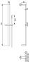 CZR-B-SDQ-01 Душевая штанга квадратное сечение, исполнение хром
