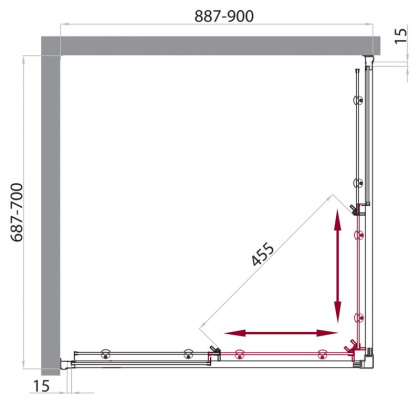 Душевой уголок BELBAGNO UNO-AH-2 Душевой уголок BELBAGNO UNO-AH-2