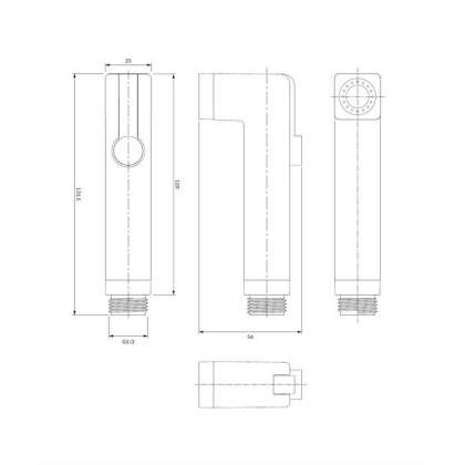 Лейка для биде OMNIRES BIDETTA R/KCR (хром)