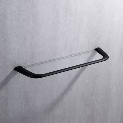 Полка стеклянная ABBER Nord AA1555B черная матовая Полка стеклянная ABBER Nord AA1555B черная матовая