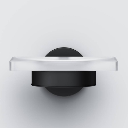 A85A34222 X-Joy, Стеклянная мыльница с настенным держателем, черный