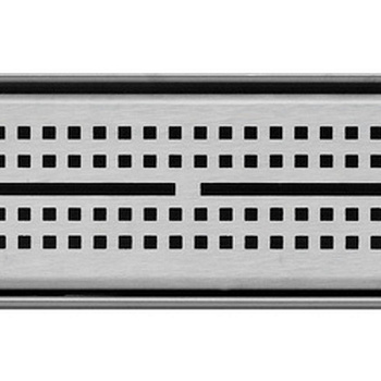 Декоративная решетка TECEdrainline "quadratum", нержавеющая сталь, сатин, для душевого канала, прямая 800