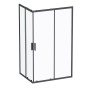 W93G-404-120290-BT Gem S Twin Slide 120x90. Душевое ограждение,120x90, профиль Черный мат., стекло п