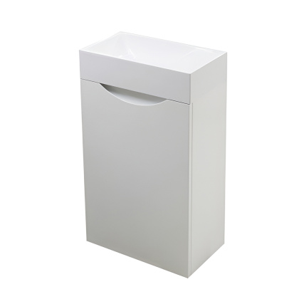 Тумба подвесная левосторонняя под умывальник Mini 400х220 1 дверная (ШхГхВ) 400х220х607