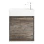 Тумба с раковиной подвесная BelBagno KRAFT MINI 50 Rovere Galifax Bianco левосторонняя, раковина белая Тумба с раковиной подвесная BelBagno KRAFT MINI 50 Rovere Galifax Bianco левосторонняя, раковина белая