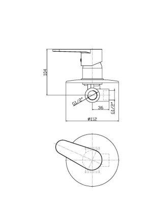 Смеситель для душа Orange Otto M22-400cr с внутренней частью Смеситель для душа Orange Otto M22-400cr с внутренней частью
