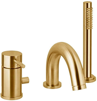 Смеситель для ванны Paffoni Light LIG047HGSP золото медовое брашированное Смеситель для ванны Paffoni Light LIG047HGSP золото медовое брашированное