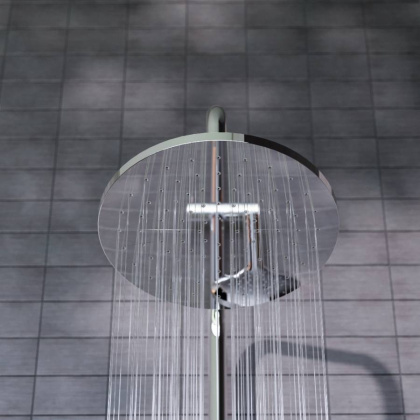 DX977700000 Jupiter, душевая система: верхний душ 230мм, ручн.душ 120мм, 1 режим, штанга 1010мм