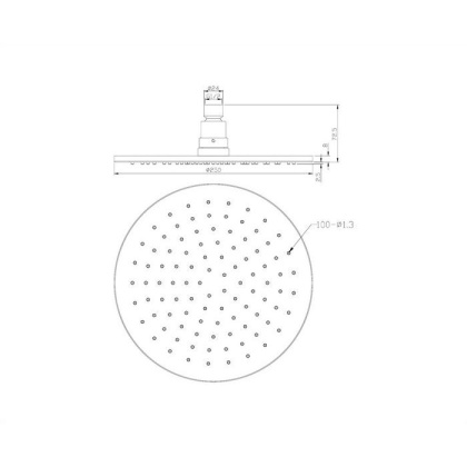 Верхний душ OMNIRES D=25 см WGA125CR (хром)