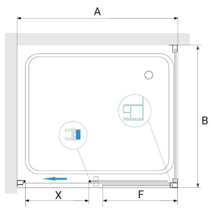 Душевой уголок RGW PA-76 (PA-016 + Z-050-2), RGW 35087680-11
