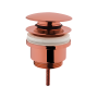 Донный клапан для раковины с переливом
(нажимной), цвет медный