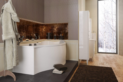 Акриловая ванна 1Marka Gracia 170х100 R 01гр1710п