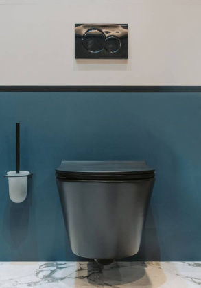 Унитаз подвесной безободковый Creto Logan L3 черный матовый 1003-002-L3BlMat