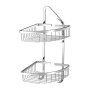 Полка-корзинка для душа угловая двойная 19х19 см OMNIRES UN3510CR (хром) Полка-корзинка для душа угловая двойная 19х19 см OMNIRES UN3510CR (хром)