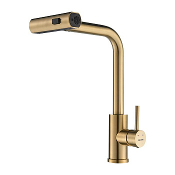 Смеситель для кухни с выдвижной лейкой Shevanik S263 S263G