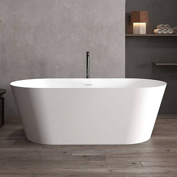 Ванна из искусственного камня ABBER Stein AS9605 белая матовая Ванна из искусственного камня ABBER Stein AS9605 белая матовая