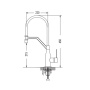 Смеситель для кухни с гибким изливом Shevanik S343T-3 Смеситель для кухни с гибким изливом Shevanik S343T-3