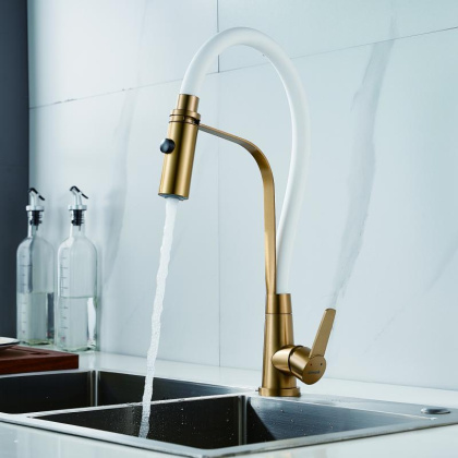 Смеситель для кухни с гибким изливом Shevanik S943 S943G-1 Смеситель для кухни с гибким изливом Shevanik S943 S943G-1