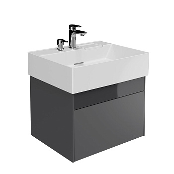 Тумба LOGICA подвесная 2 ящика 60 см, стальной серый LO.60.2\ST