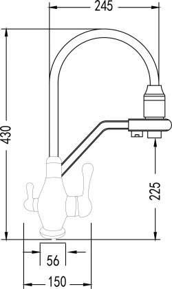 Смеситель для кухни, латунь R858