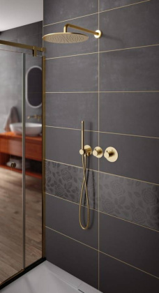 Душевая система Timo Saona SX-2359/17SM скрытого монтажа, термостат, золото матовое