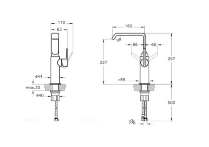 Смеситель Suit для раковины-чаши, глянцевый черный