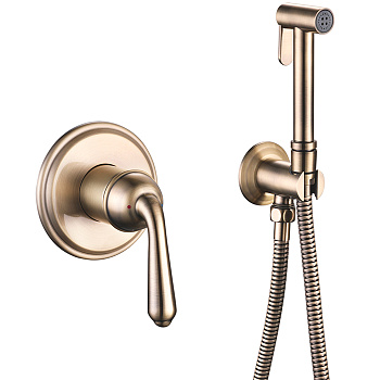 Гигиенический душ со смесителем Rose R0205Q, бронза