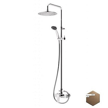 NAUTIC-CD-25-SS Душевая стойка со смесителем, ручным и верхним душем 250 мм ABS, исполнение Sunset