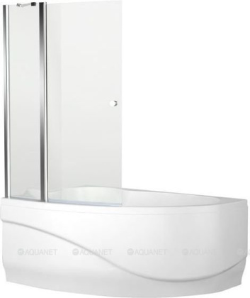Шторка для ванны Aquanet Alfa 3 NF7221-1 pivot, прозрачное стекло
