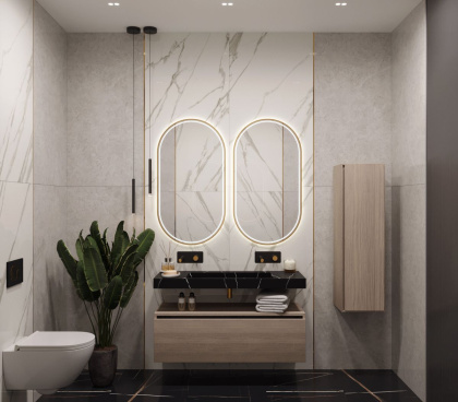 Зеркало Vallessi овальное 110x60см, золото 568-G Boheme