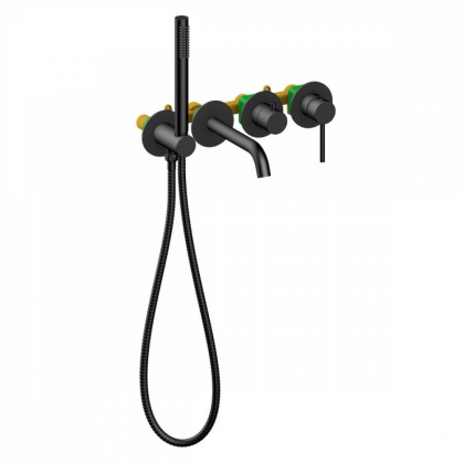 Смеситель TIMO Saona 2314/03YSM для ванны скрытого монтажа, черный матовый