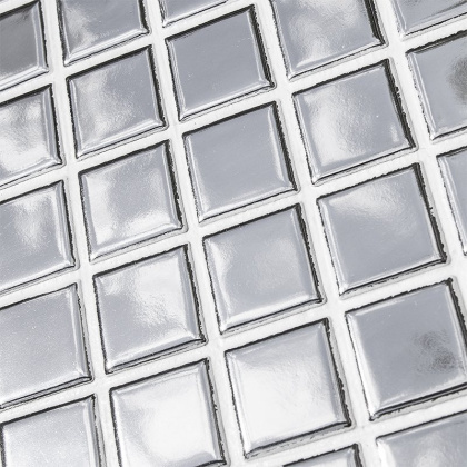 Керамическая мозаика, Silver Glossy 25х25, Metal Керамическая мозаика, Silver Glossy 25х25, Metal