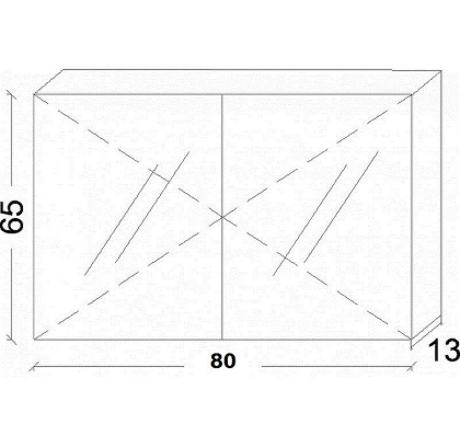 Зеркальный шкаф Vallessi 80 антрацит матовый с подстветкой 547-A matt Boheme