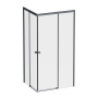 W94G-403-10080-BТ Душевое ограждение X-Joy Square Slide 100х80, Черный, прозрачное