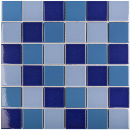 Керамическая мозаика, Blue Mix Glossy 48х48, 5х5 см Керамическая мозаика, Blue Mix Glossy 48х48, 5х5 см