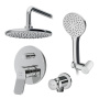 FB85A1RH00 X-Joy, набор: Смеситель д/в/душа, верхний душ 220 мм, держатель д/верхн.душа, душ.набор (ручн