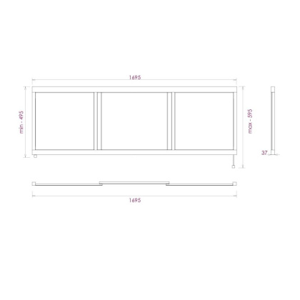 Экран под ванну Onika Одио 170 белый Экран под ванну Onika Одио 170 белый